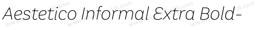 Aestetico Informal Extra Bold字体转换